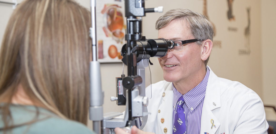 TTUHSC Ophthalmology Physician with patient