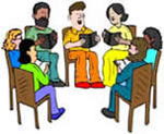 Seated discussion group