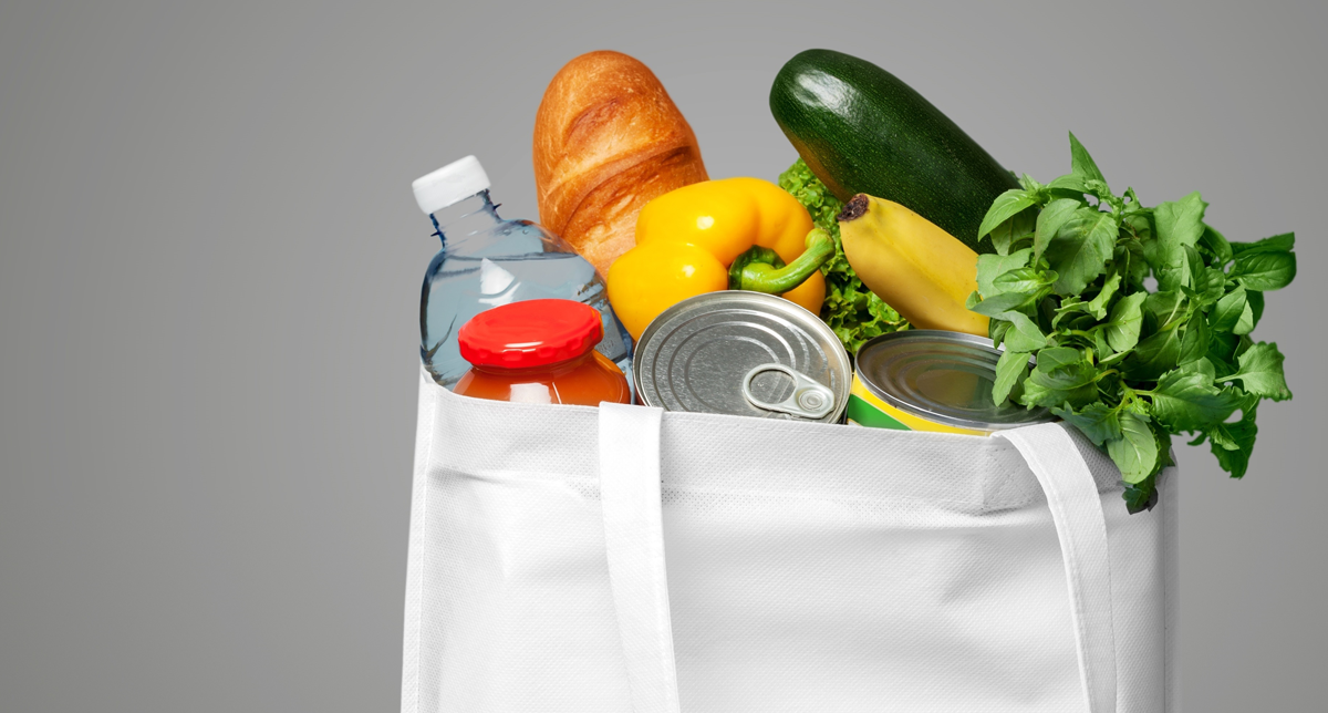 Image of groceries in a bag